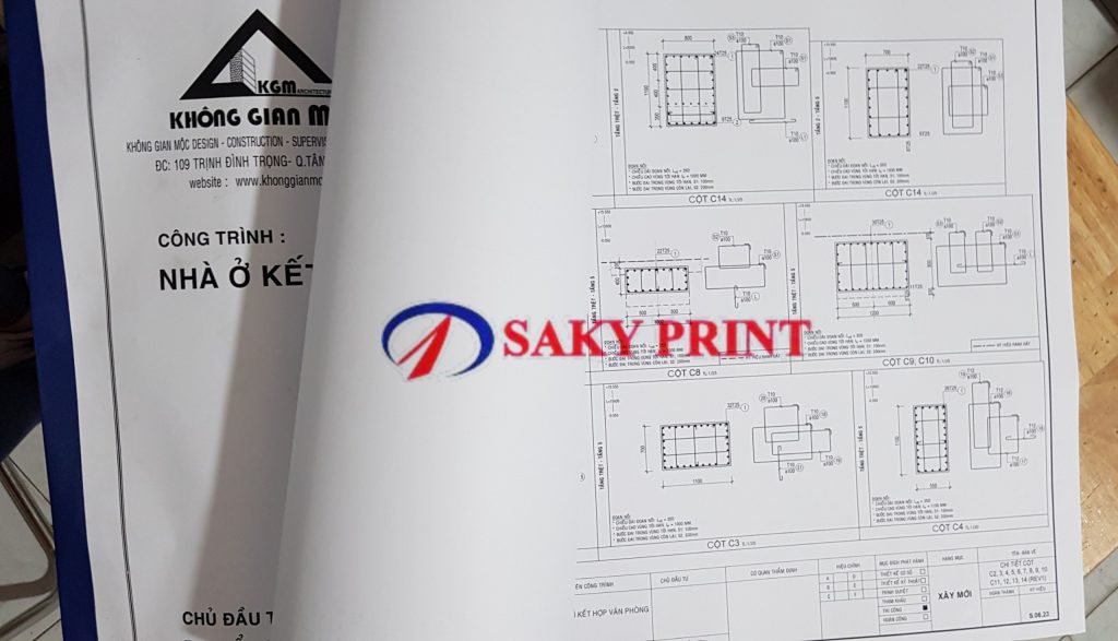 In bản vẽ kiến trúc khổ lớn, bản vẽ CAD khổ lớn