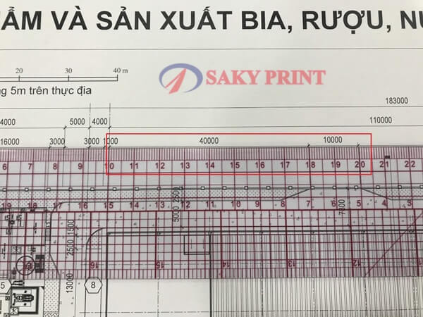 in bản vẽ chất lượng cao phải đảm bảo đúng tỷ lệ