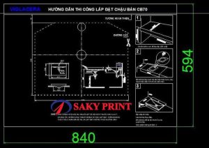 in bản vẽ máy móc hướng dẫn lắp đặt