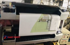 in màu bản vẽ trên máy in kỹ thuật số