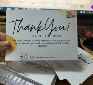 in thiệp thank you card
